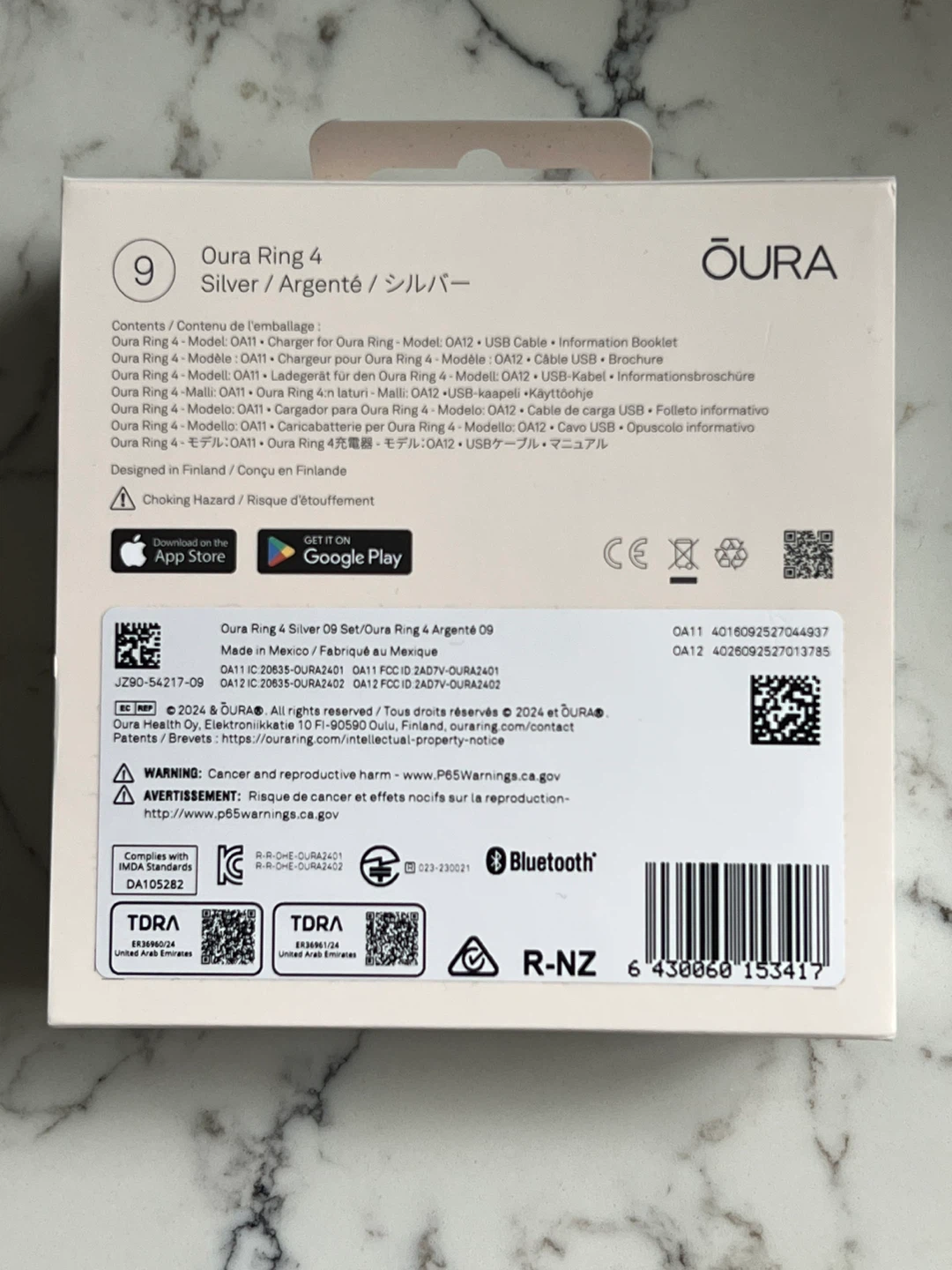 Oura Ring 4 - Size 9 Silver - photo 2
