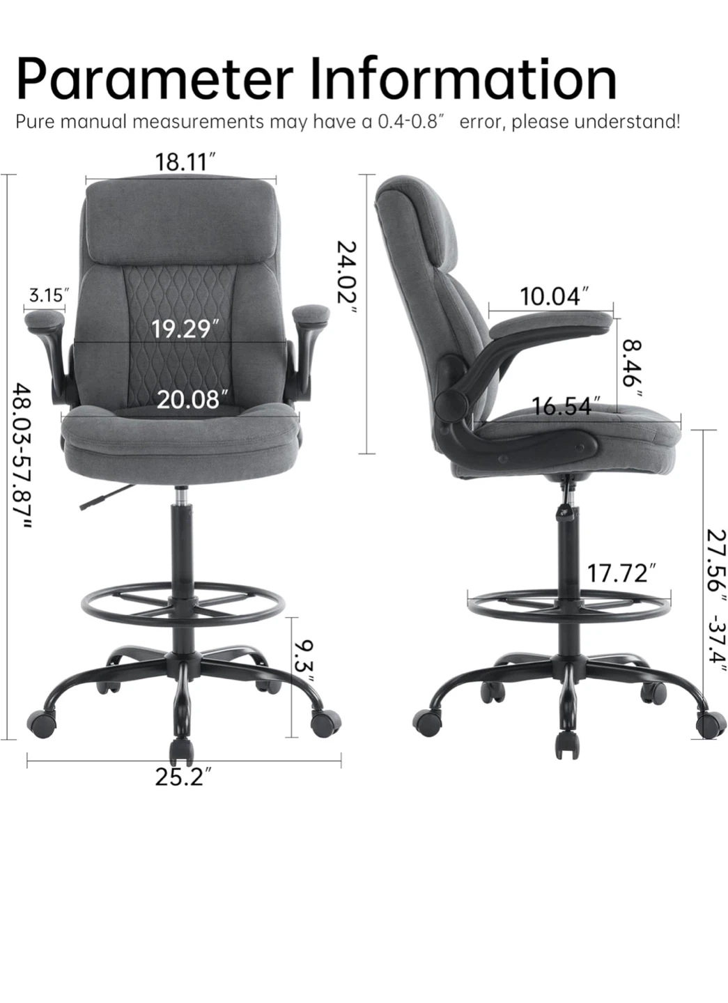 Grey Multifunctional Drafting Chair - New in Box! - photo 4