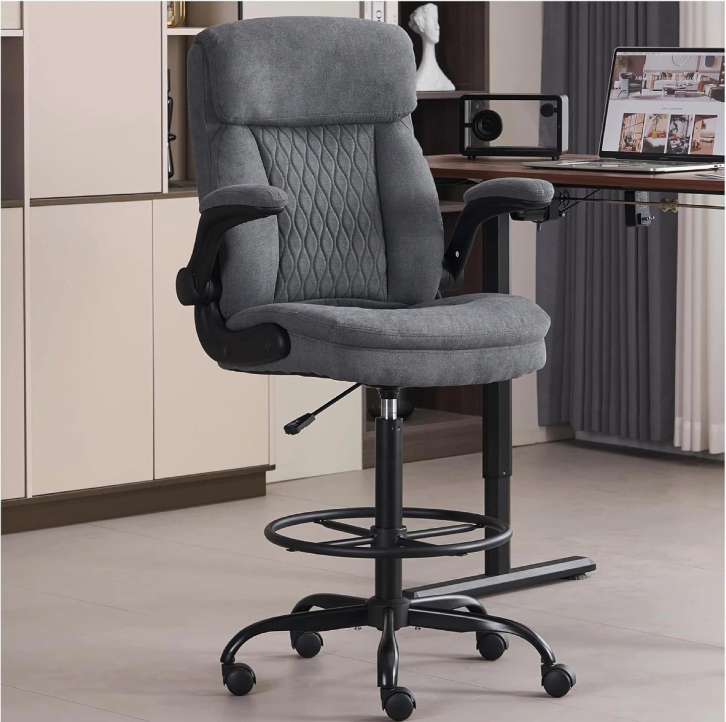 Grey Multifunctional Drafting Chair - New in Box!