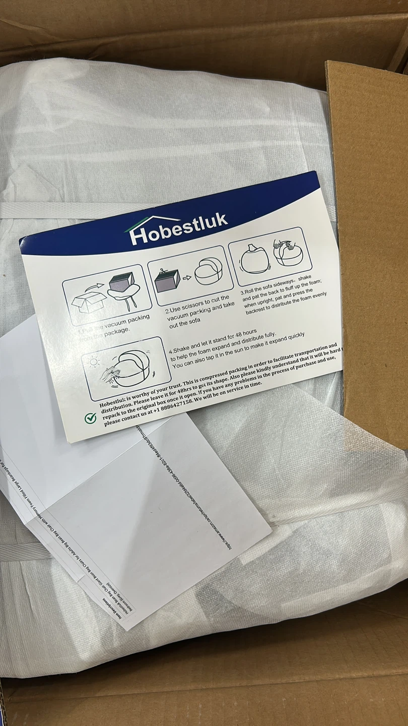 Hobestluk Grey Bean Bag Chair - Like New! - photo 5