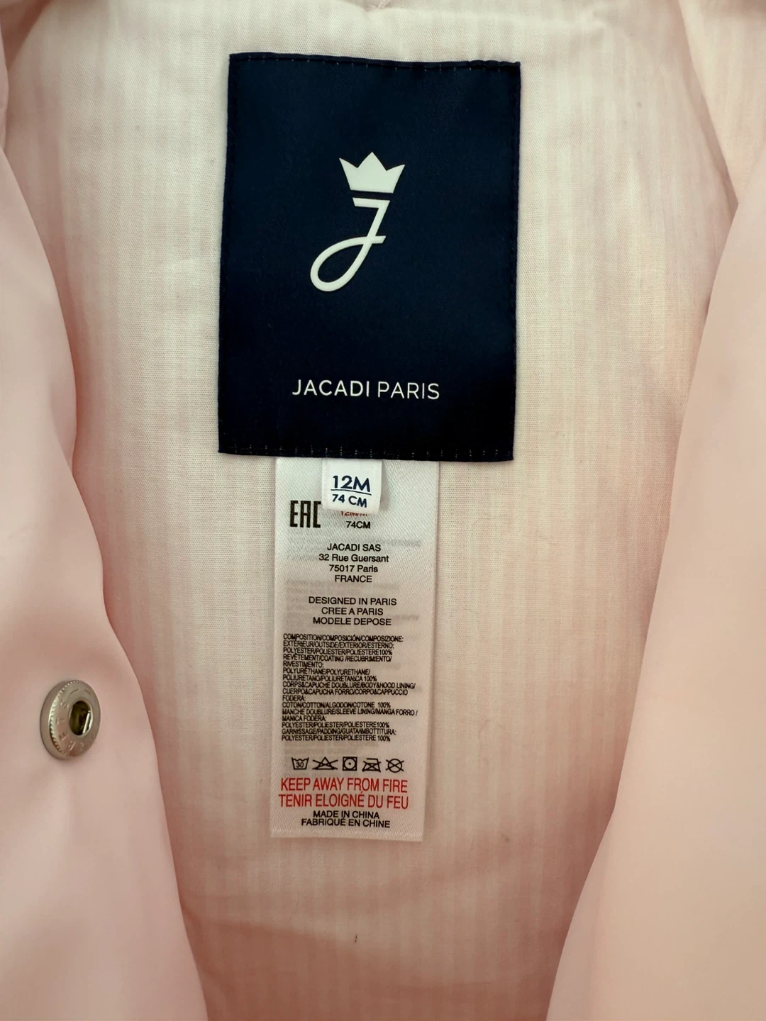 Jacadi Paris Baby girl Raincoat - New - photo 3