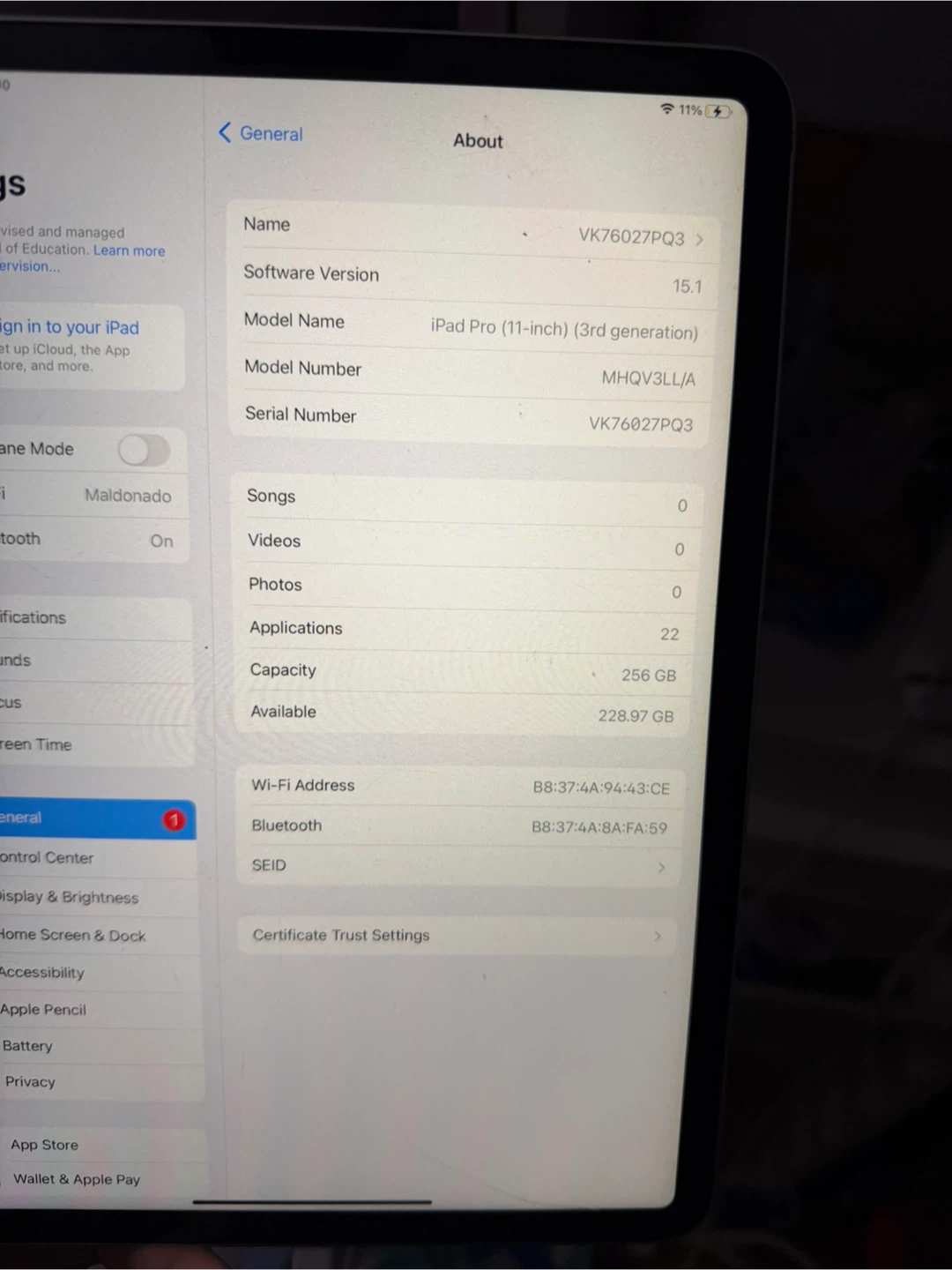 Apple iPad Pro 11-inch 3rd Gen