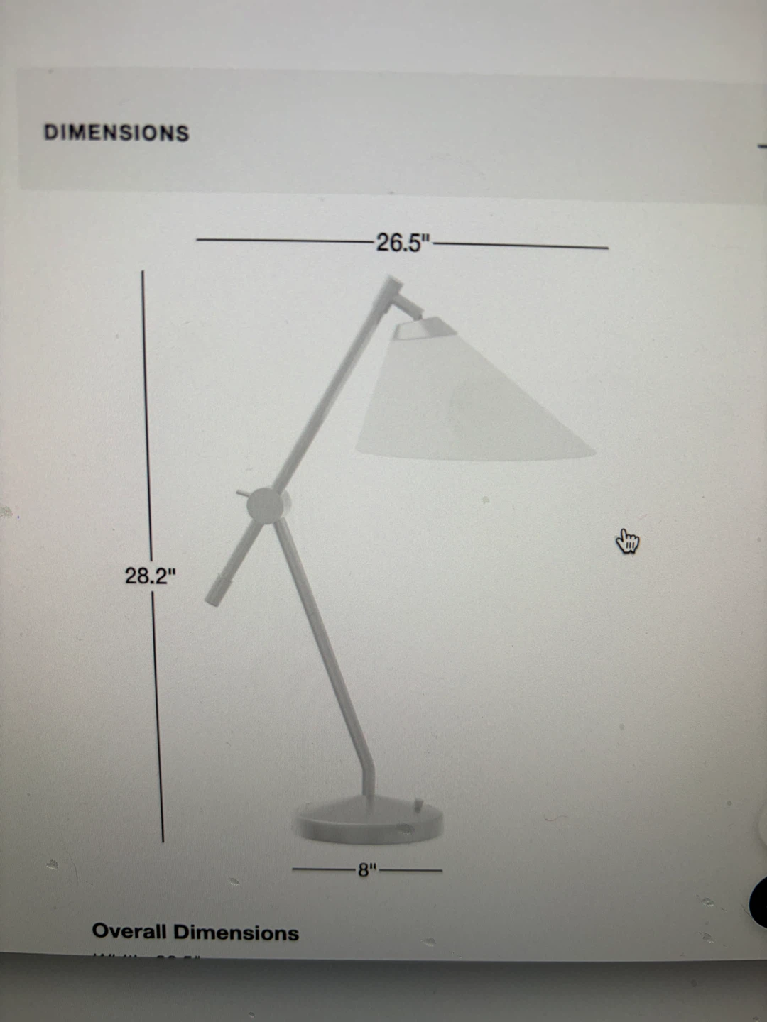 Crate and Barrel brass table lamp - photo 3