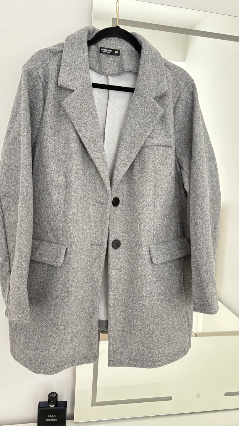 Curve Grey Blazer - Size 2XL