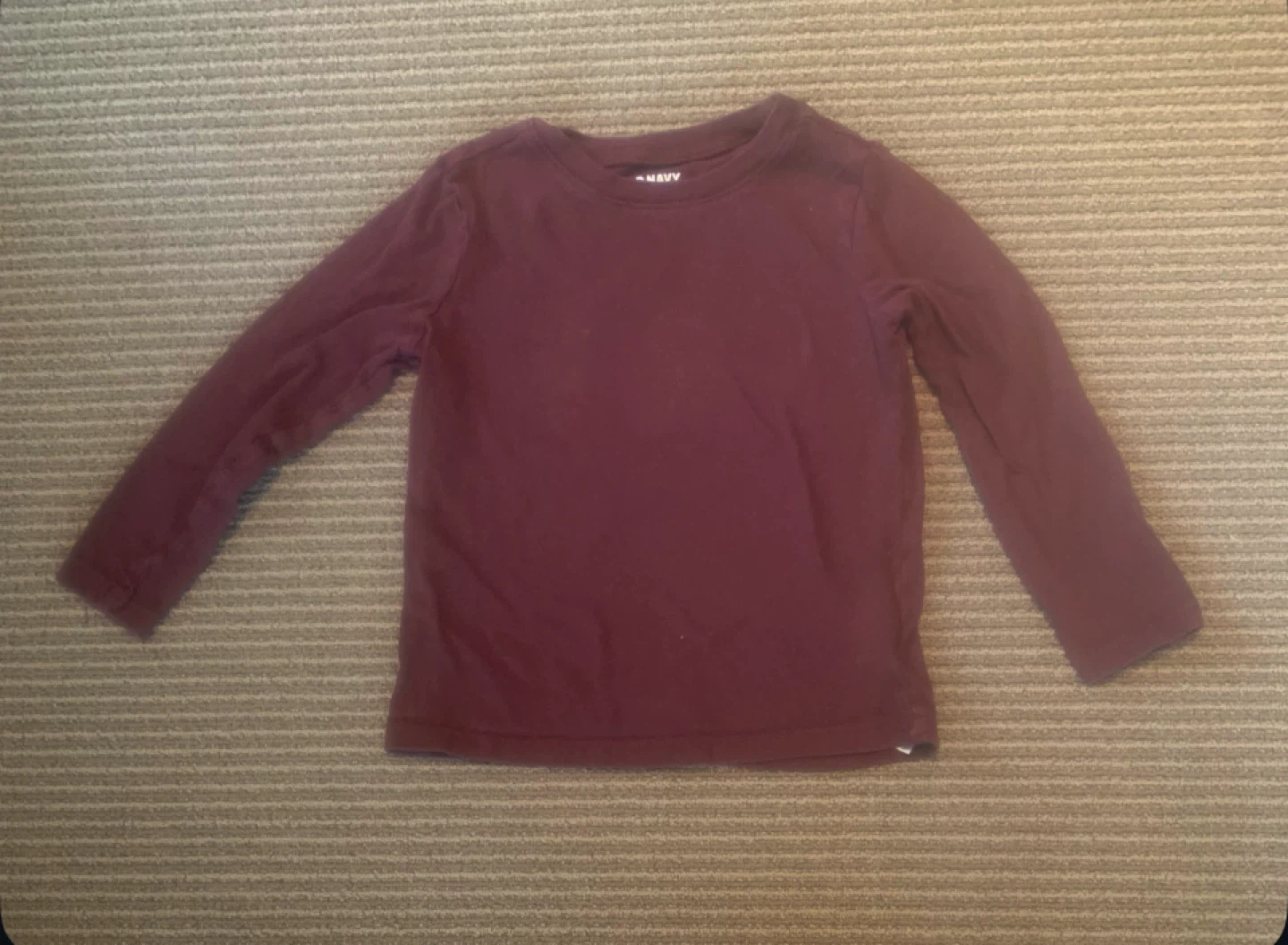 Kids' Burgundy Long Sleeve Shirt + Unique Patchwork Pants - photo 3
