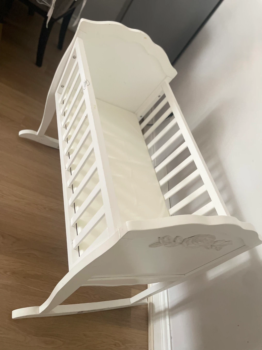 White Baby Cradle Bassinet - photo 2