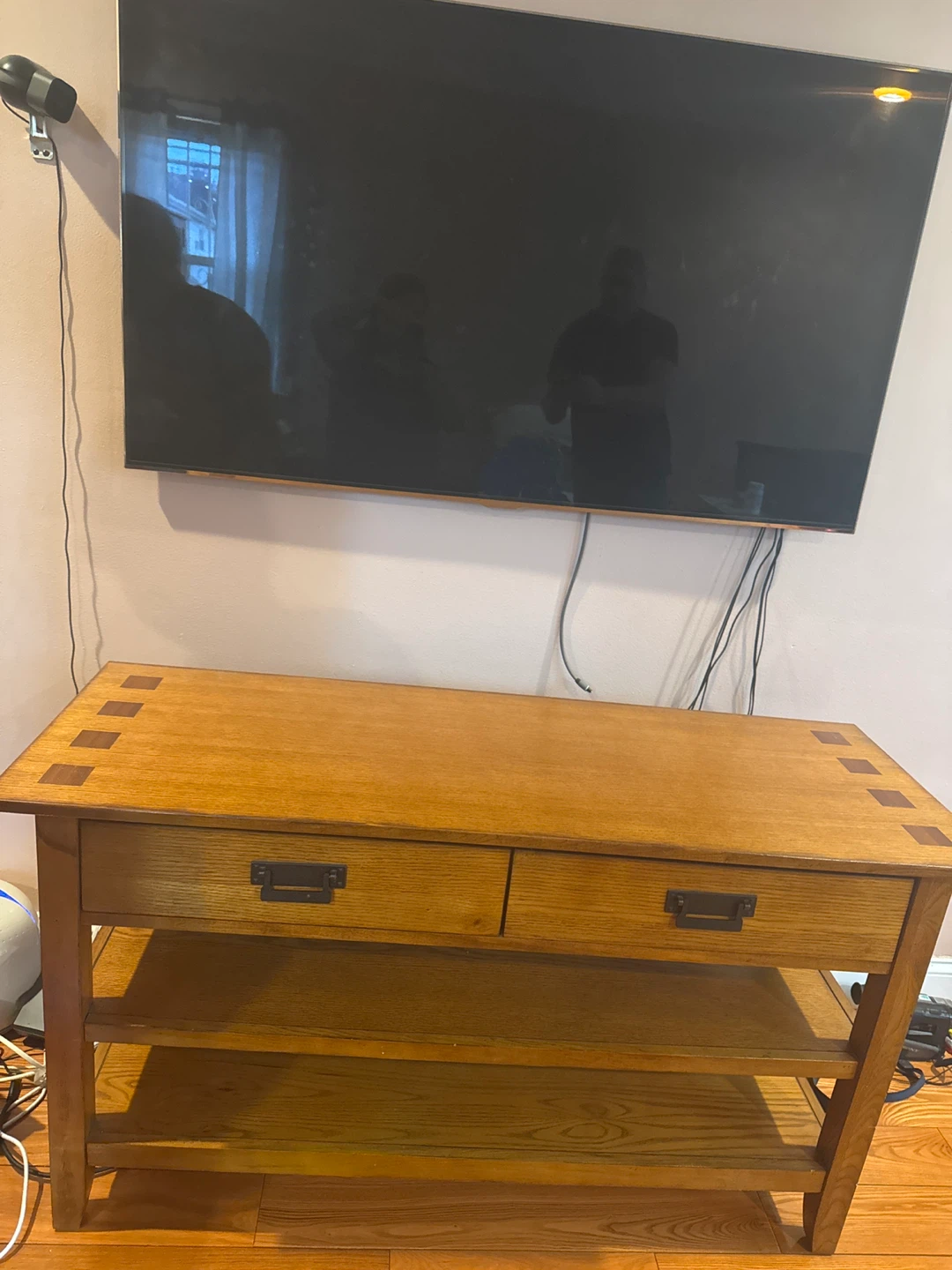 Wooden TV Stand with Drawers