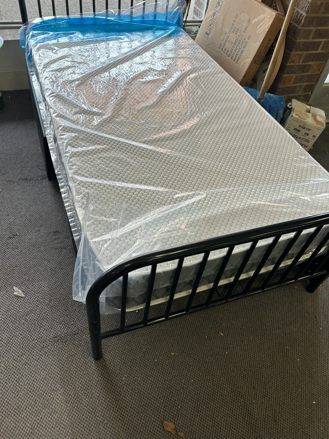 Twin Size Bed Frame and Mattress