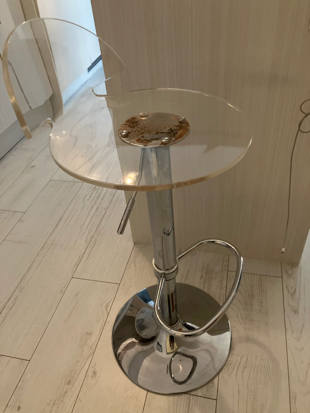 Free: Adjustable Clear Acrylic Stool