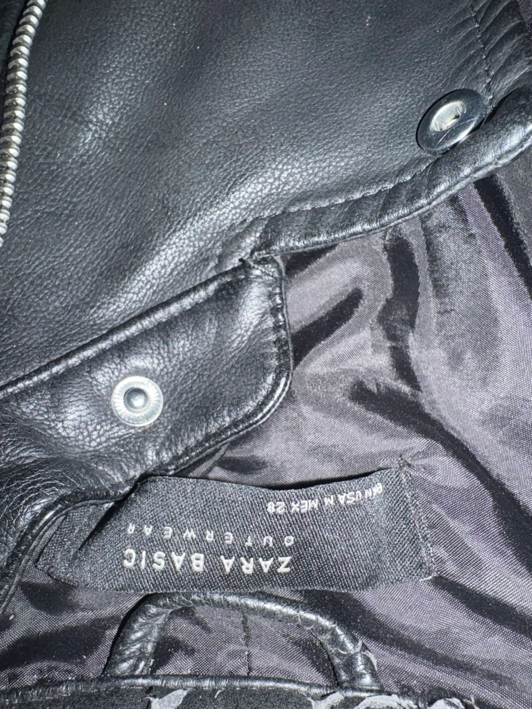 Zara Basic Black Faux Leather Jacket - photo 2