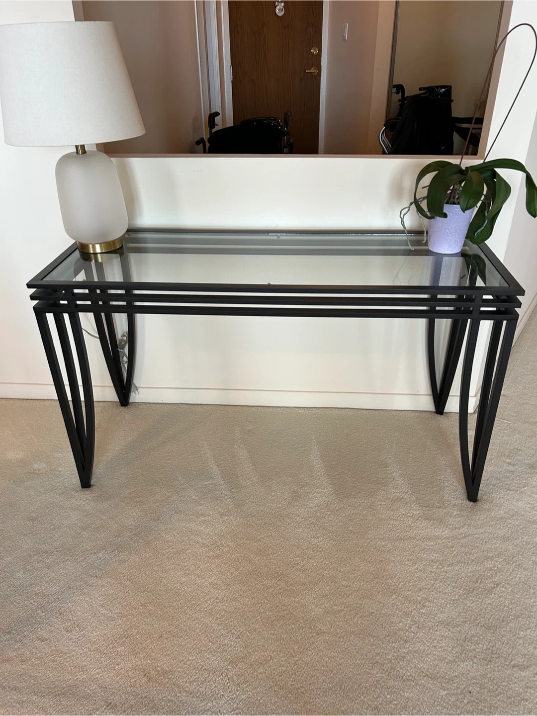 FREE pick up now Glass Hall Table