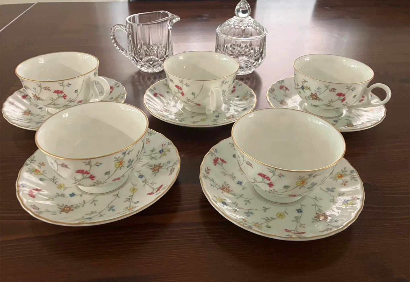 White China Tea Cup & Saucer Set