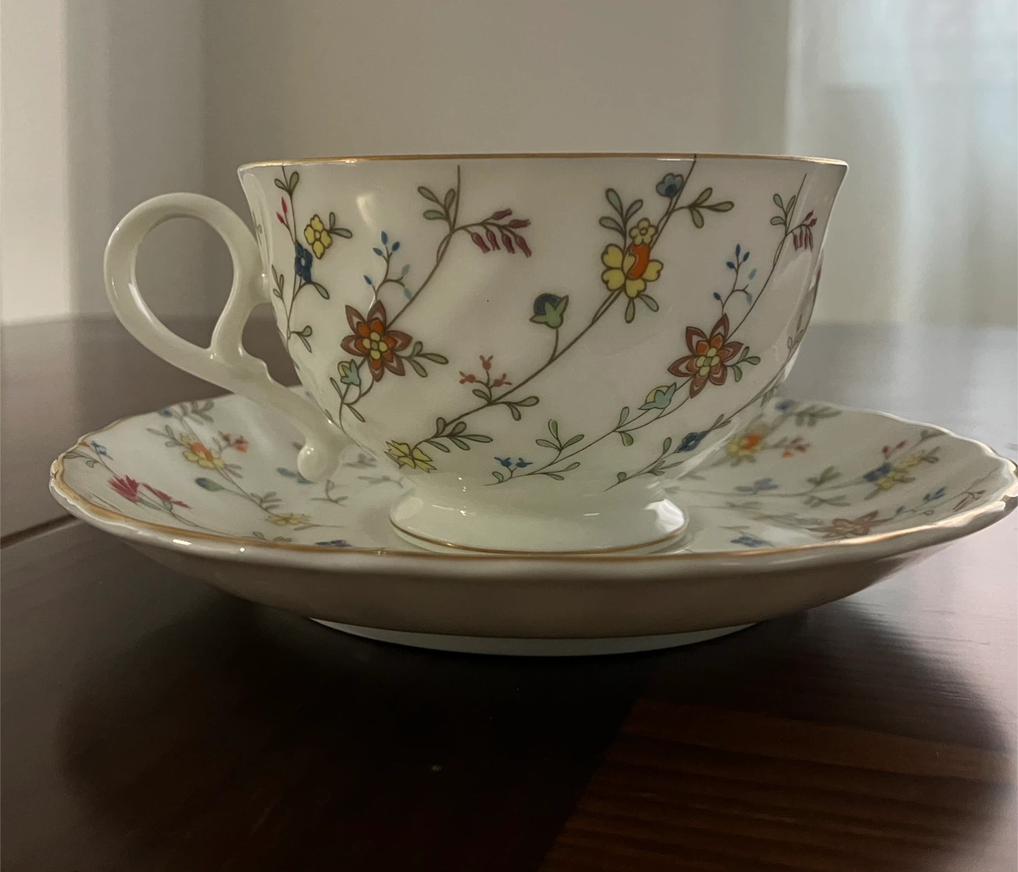 White China Tea Cup & Saucer Set - photo 2