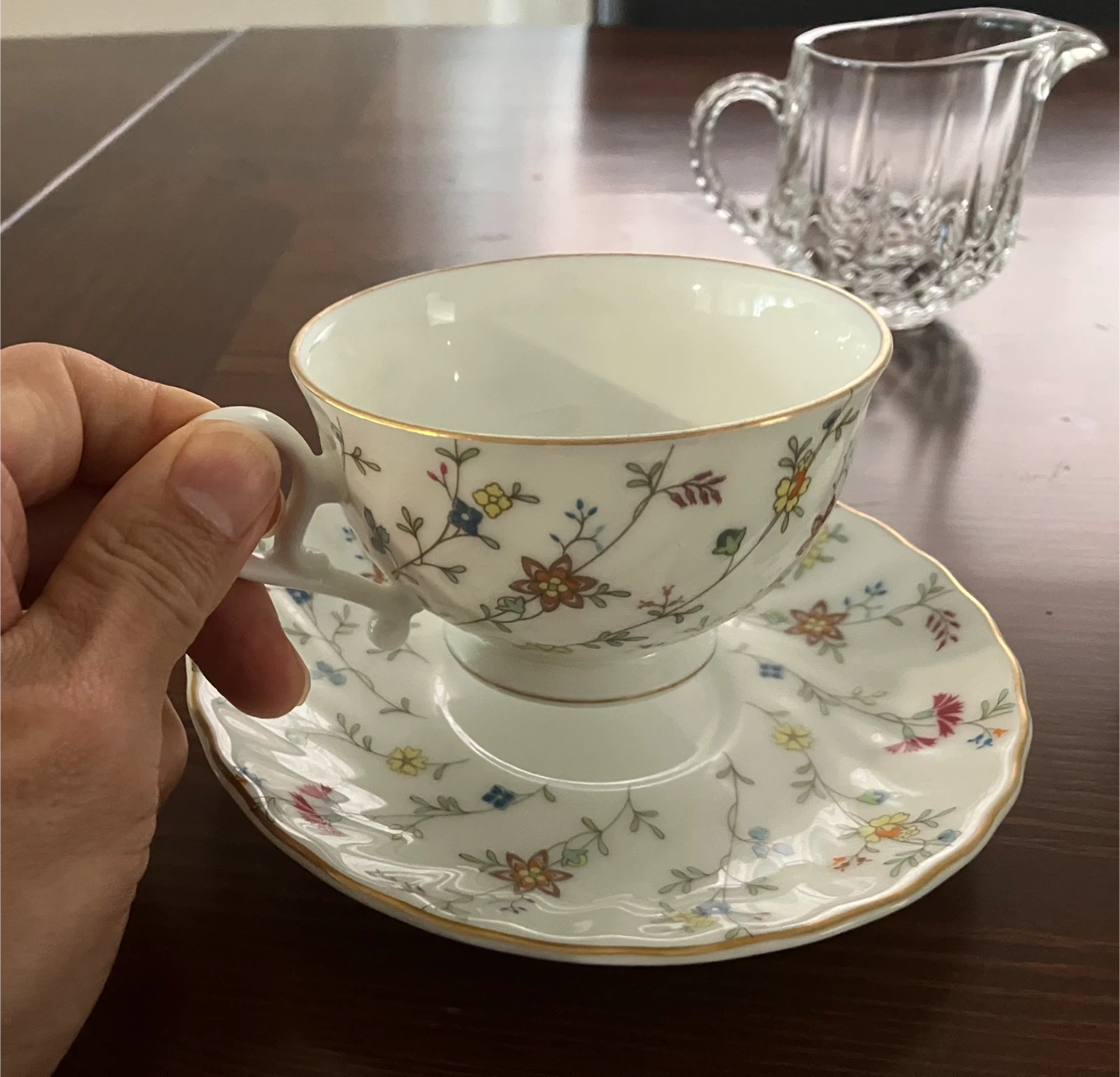 White China Tea Cup & Saucer Set - photo 4