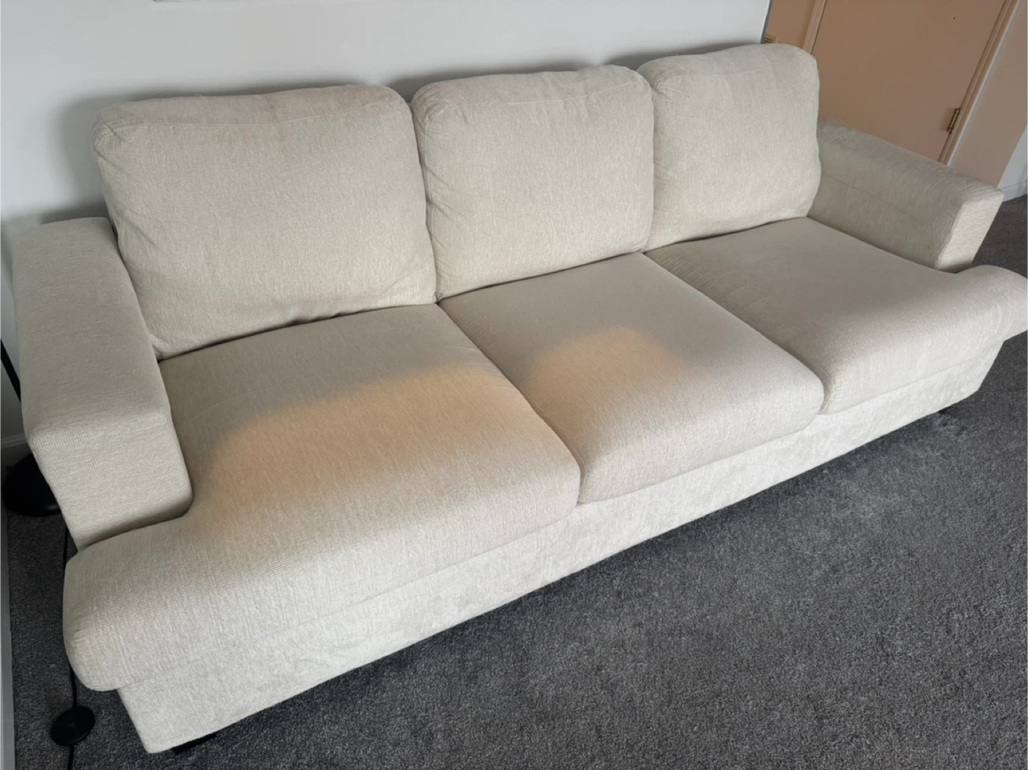 Beige 3-Seater Sofa (from Wayfair) - photo 2