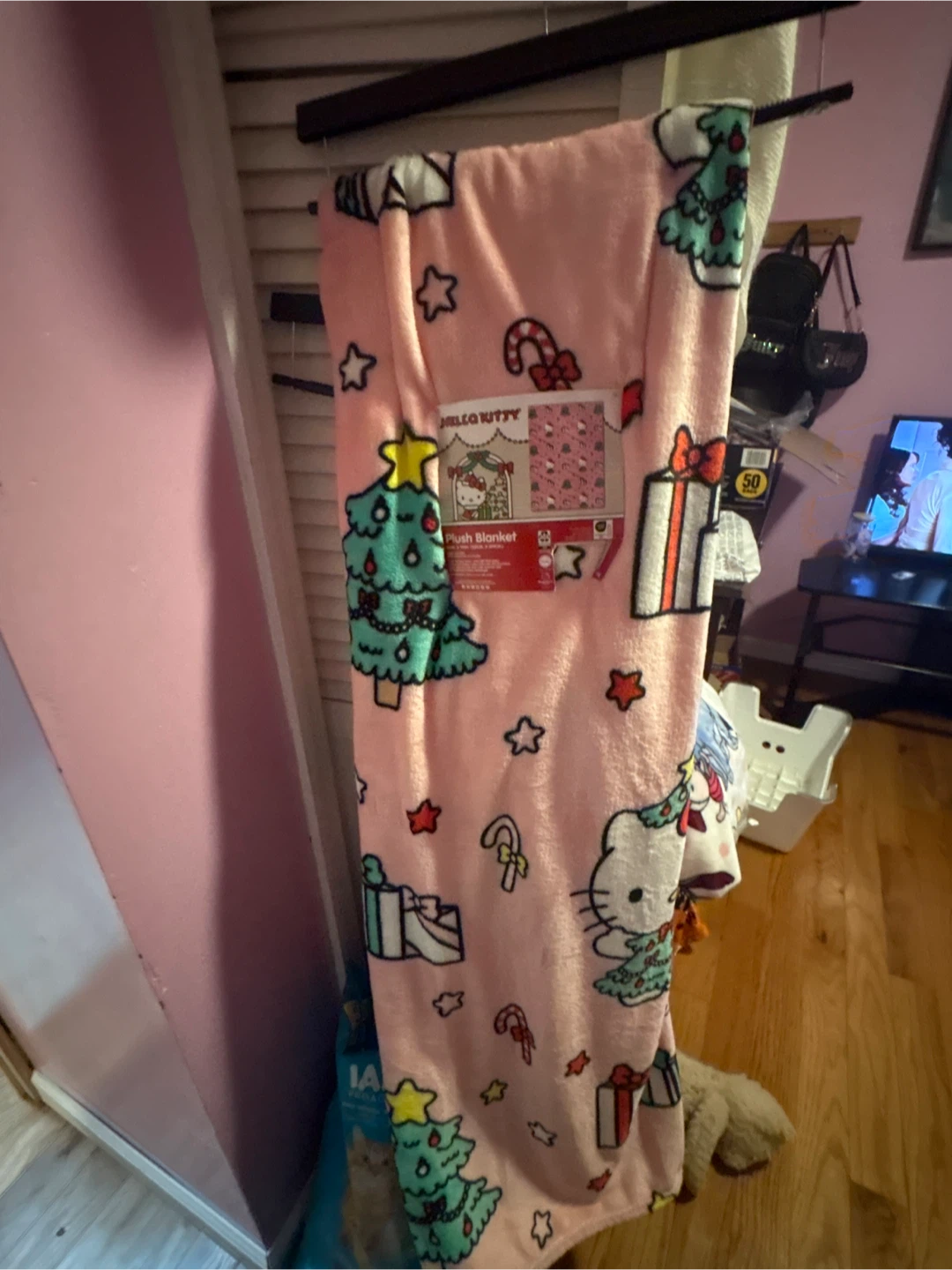 Hello Kitty Christmas Plush Blanket