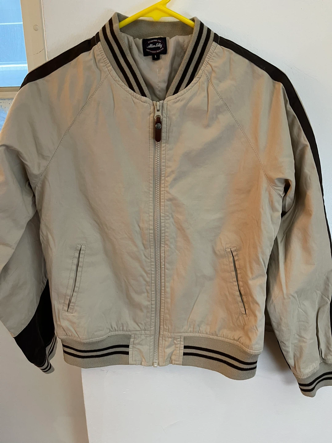 Allen Solly Beige Bomber Jacket - Size L