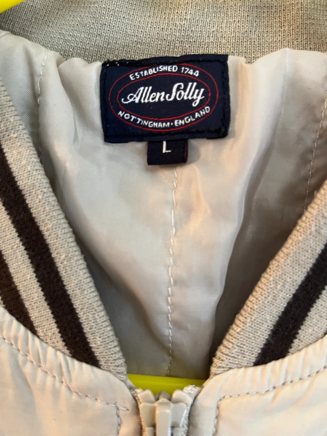Allen Solly Beige Bomber Jacket - Size L - photo 3