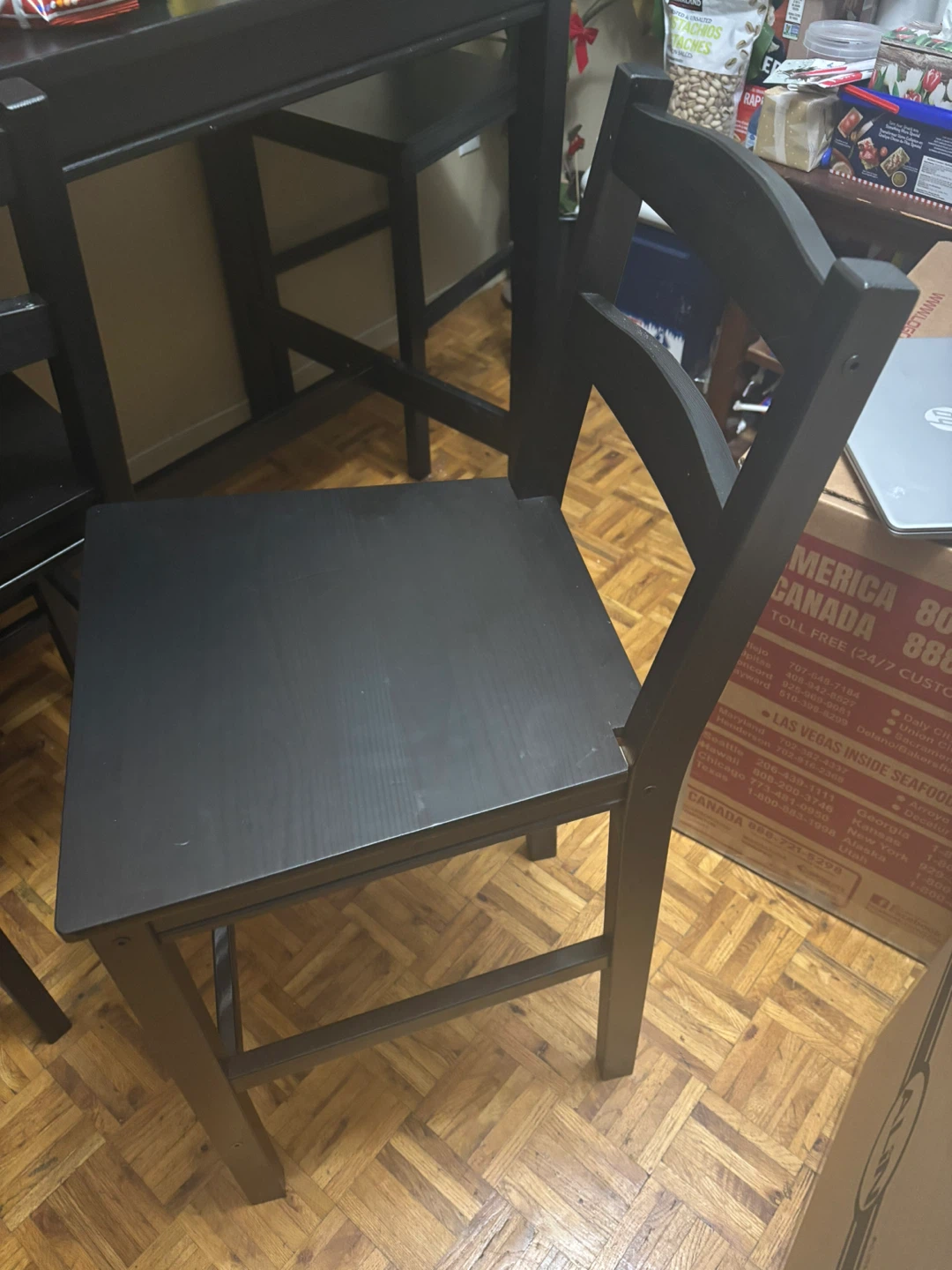 IKEA Bar Table with 4 Chairs - Black - photo 4