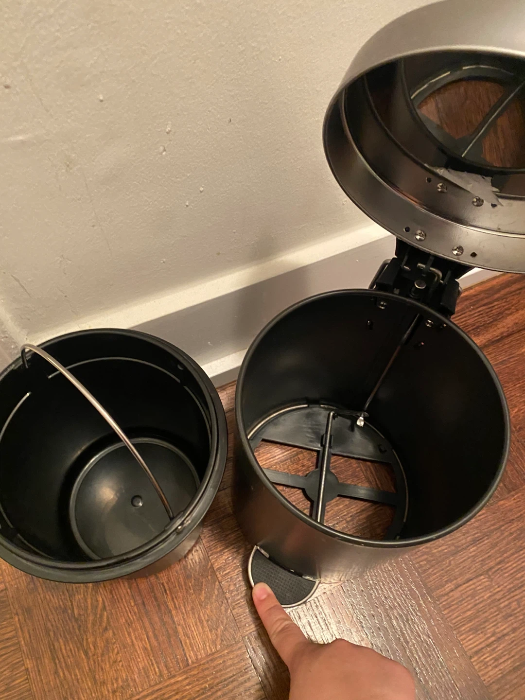 Black Step-On Trash Can - photo 2