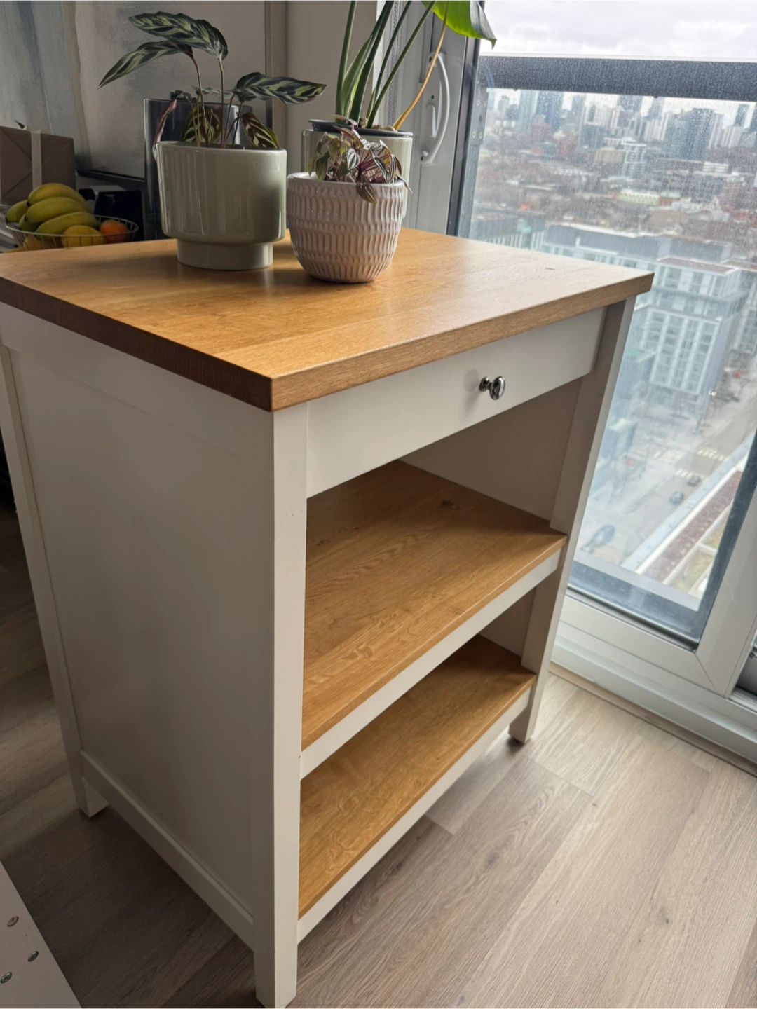 Modern Side Table with Drawer & Shelves – Excellent Condition - photo 4
