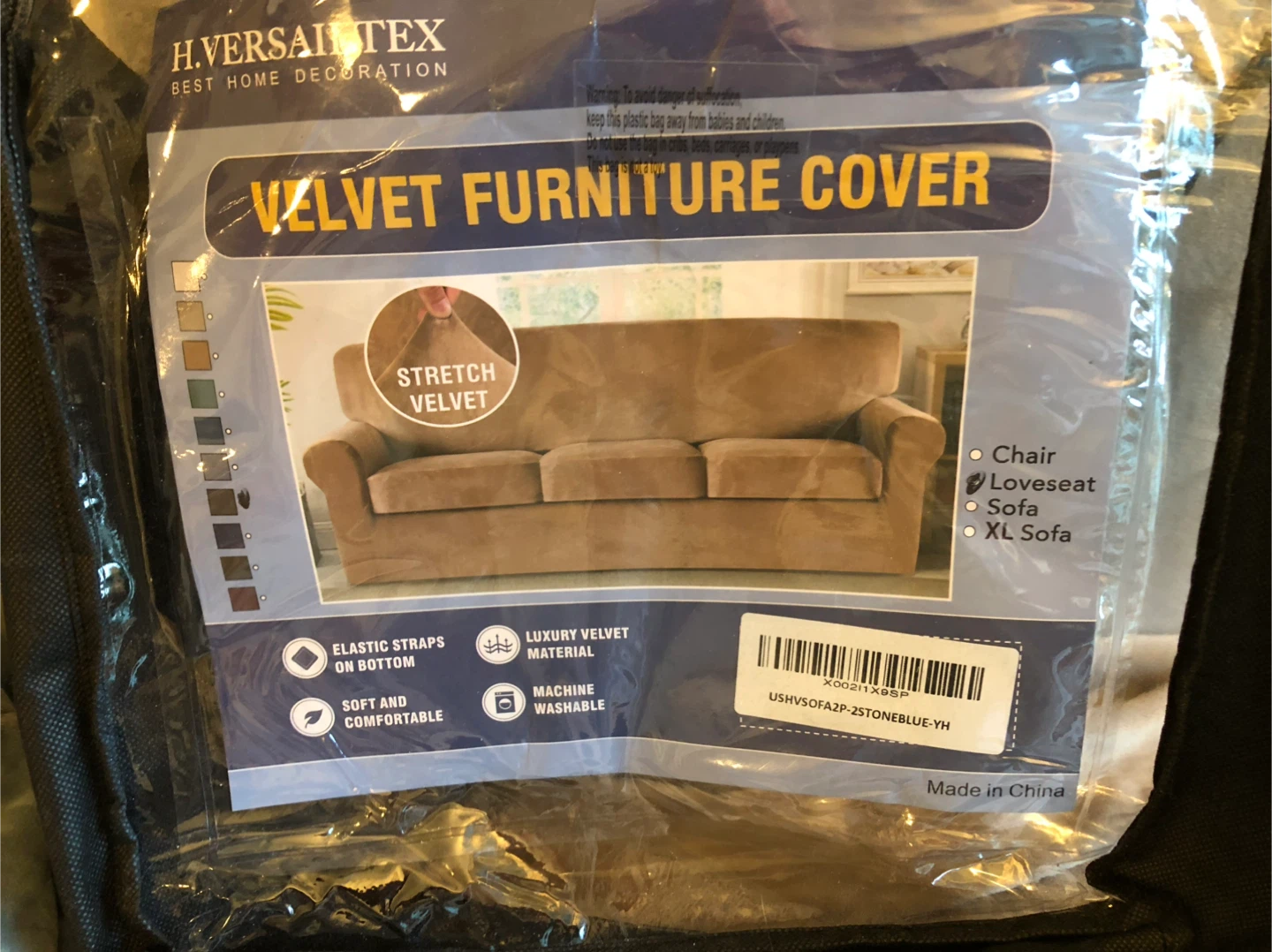 H.Versailtex Velvet Furniture Cover - Sofa - photo 2