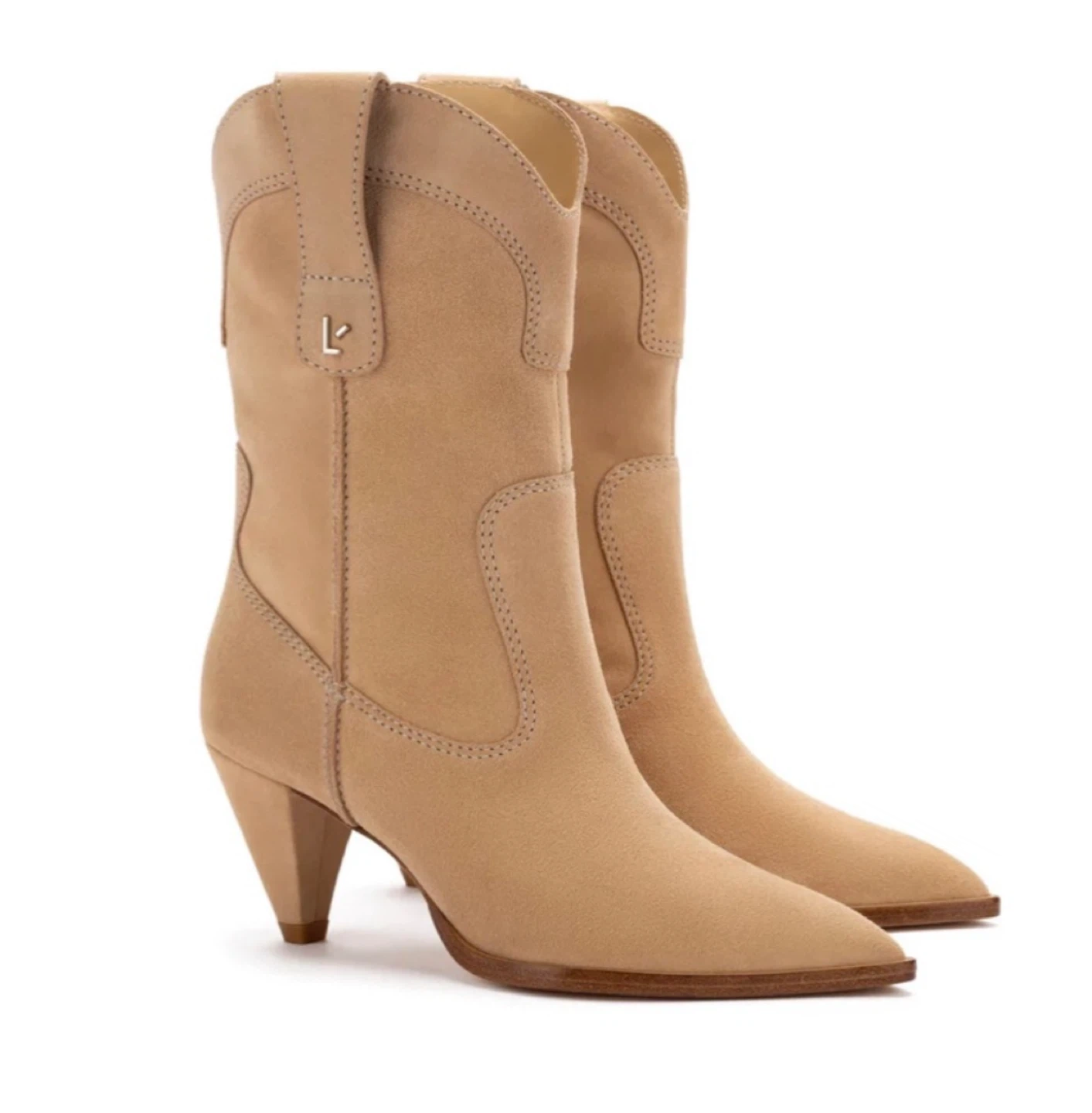 Larroudé Thelma Boot in Sand Suede - photo 3