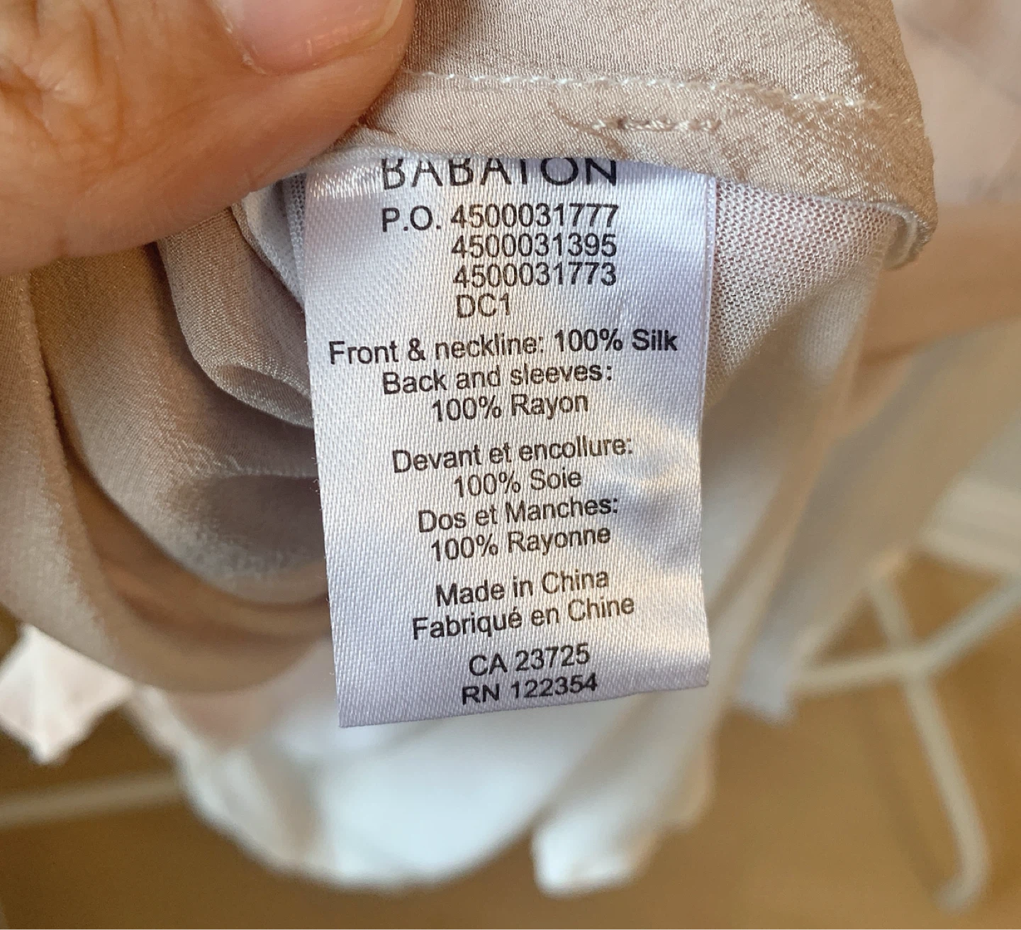 Babaton Silk Front Blouse Nude Pink Size M Lightweight - photo 4