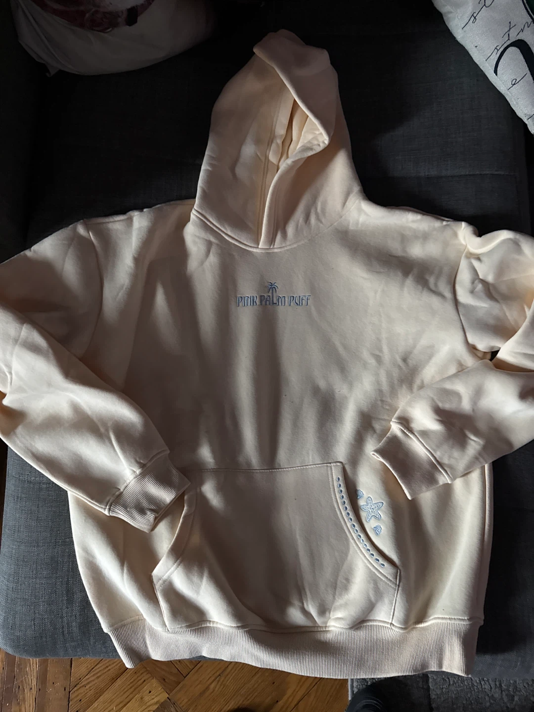 Pink Palm Puff Hoodie - photo 3