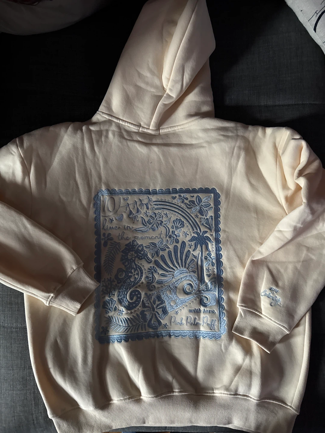Pink Palm Puff Hoodie - photo 4