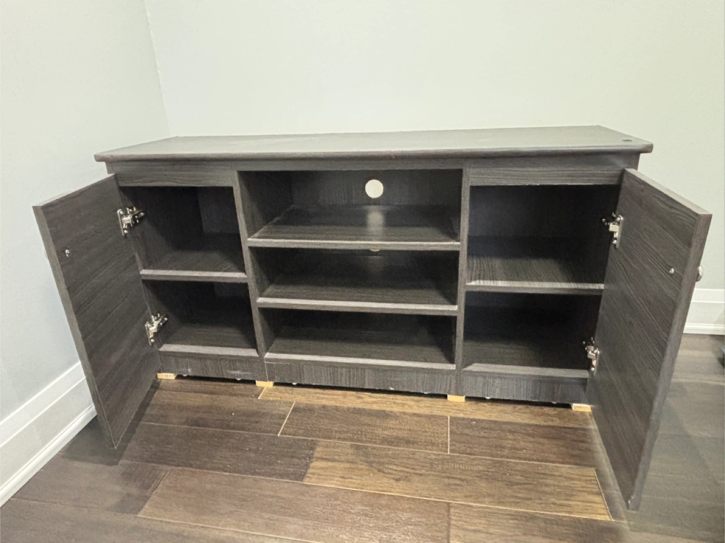 Grey Wood TV Stand - photo 4