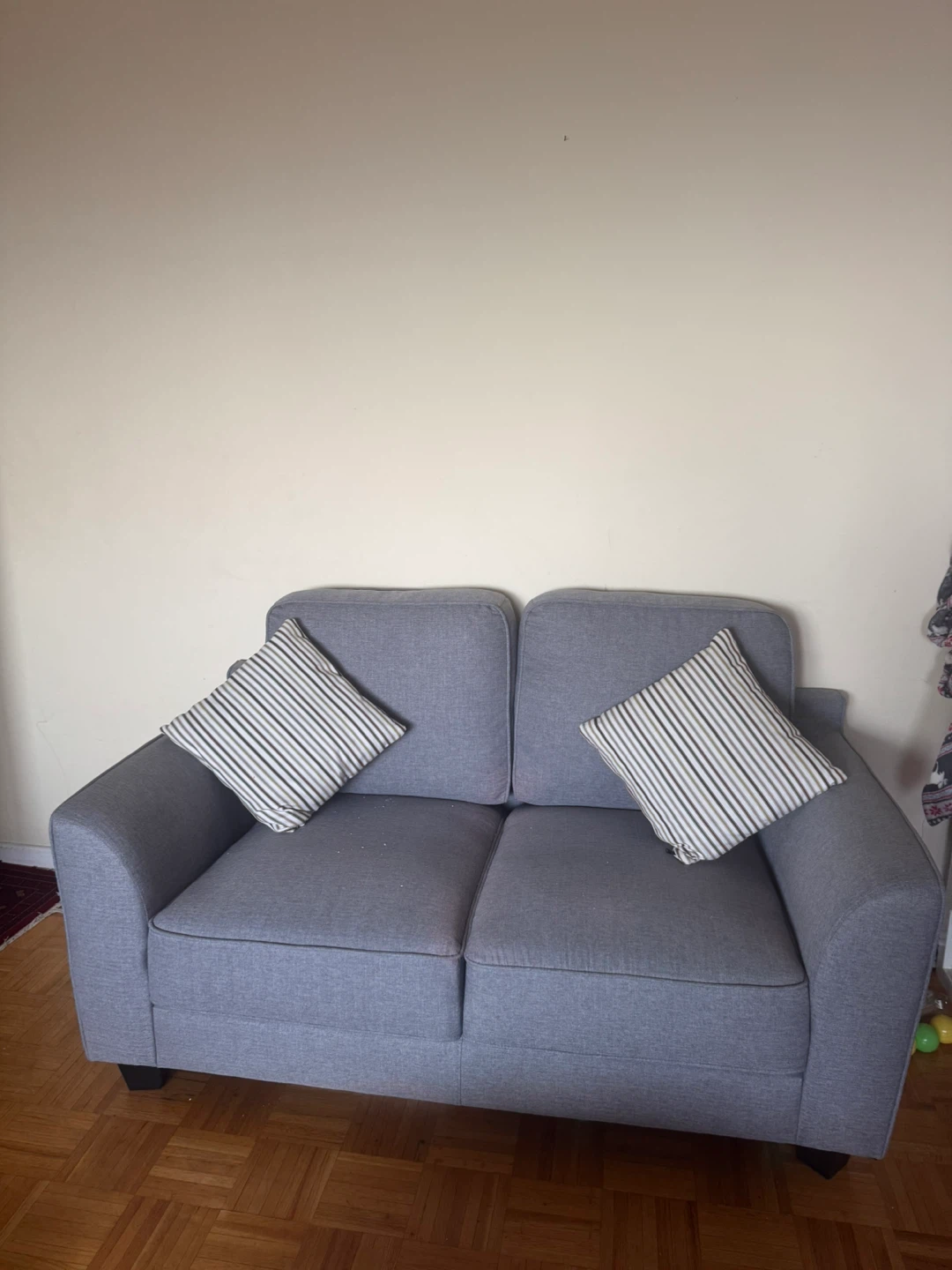 Grey Loveseat Sofa with Cushions - photo 2