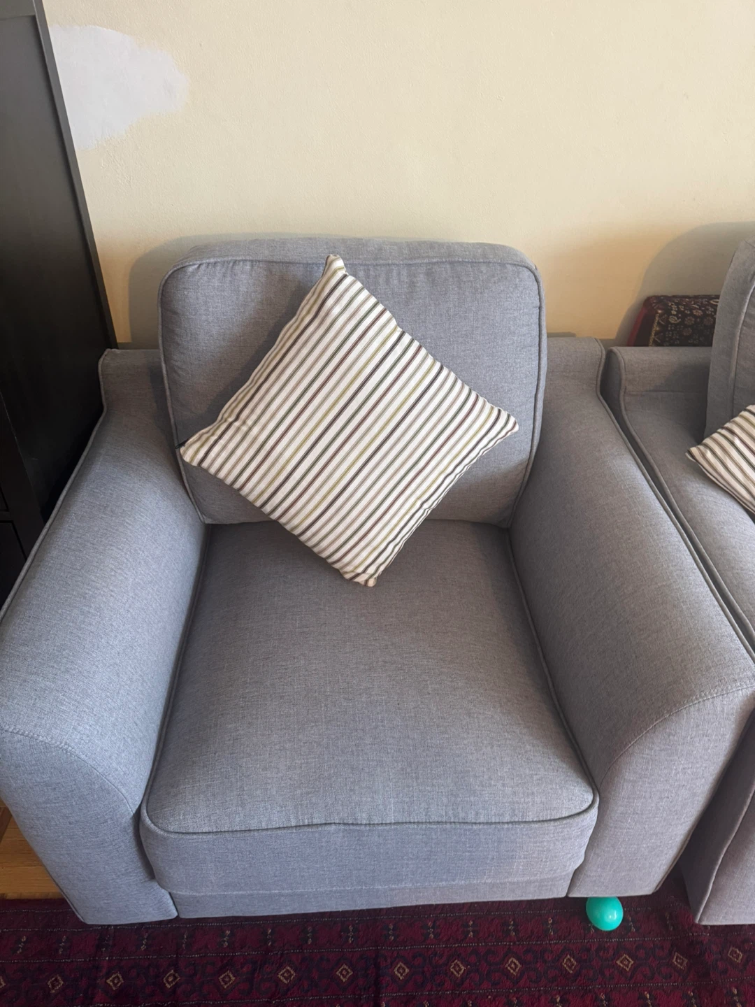 Grey Loveseat Sofa with Cushions