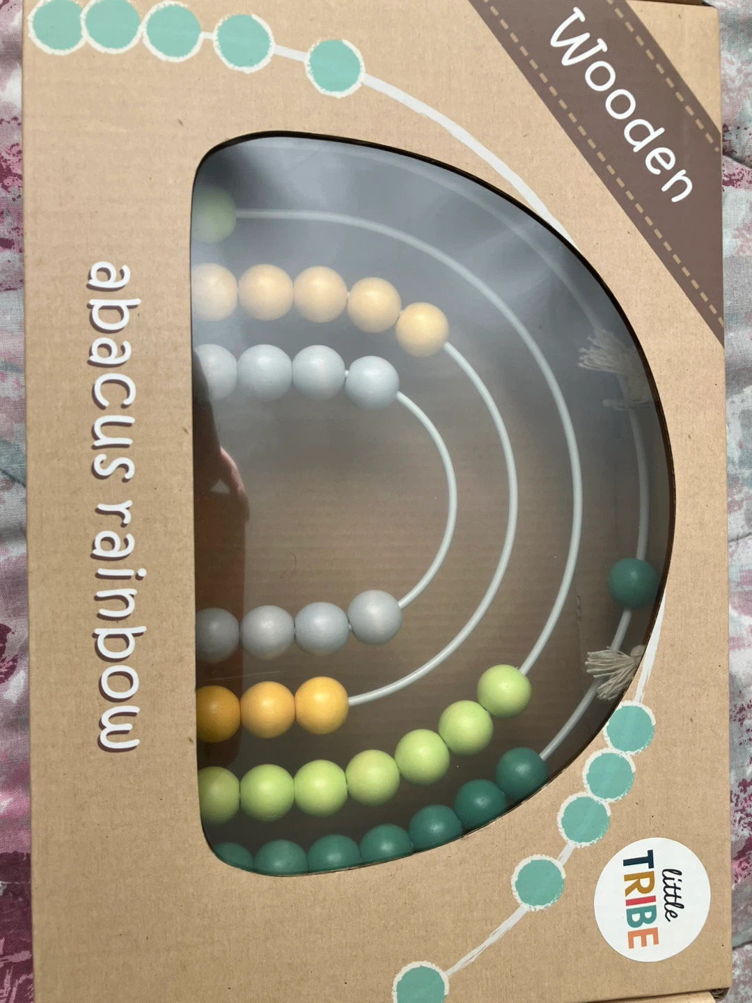 Little Tribe Wooden Abacus Rainbow - New in Box! - photo 2
