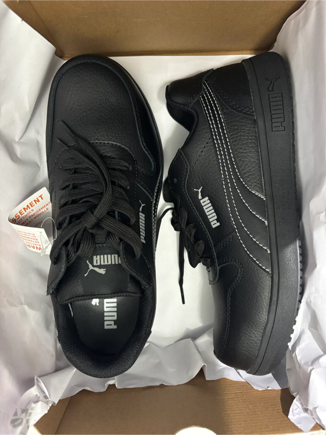 Safety Shoes: Puma Frontcourt Black Low Shoes - Size 7