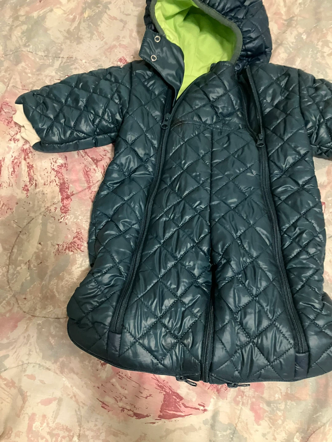 Baby Snowsuit - Quilted Blue - photo 2