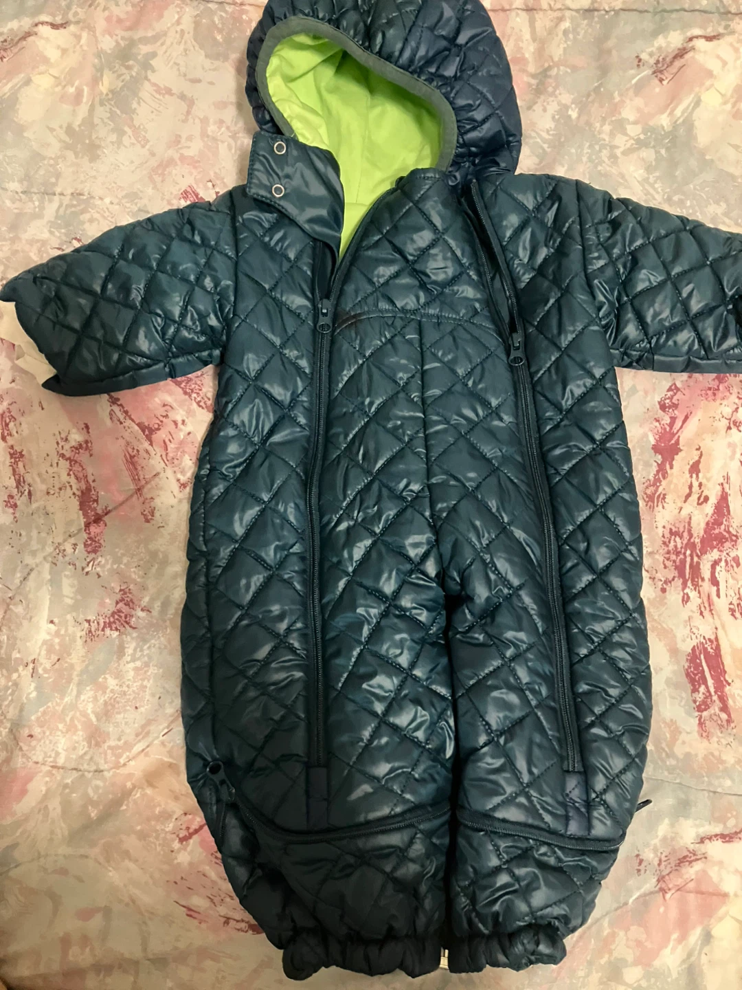 Baby Snowsuit - Quilted Blue
