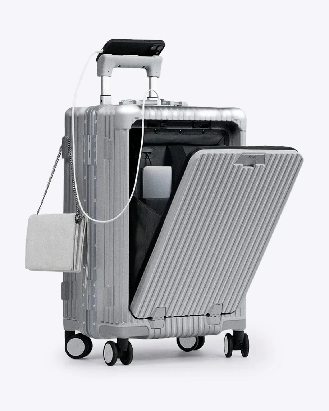 NOBL Aluminum Carry-On Luggage - Silver - New in Box! - photo 2