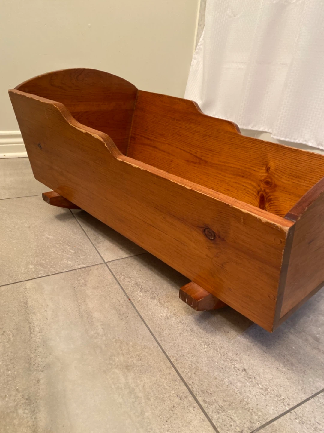 Vintage Wooden Cradle - photo 2
