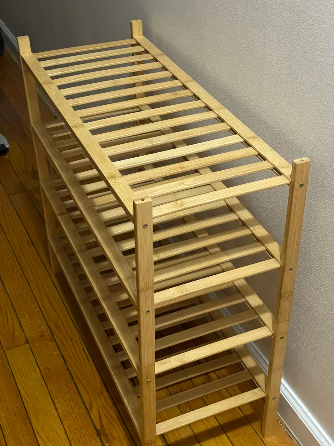 Bamboo 4-Tier Shoe Rack Organizer - photo 2