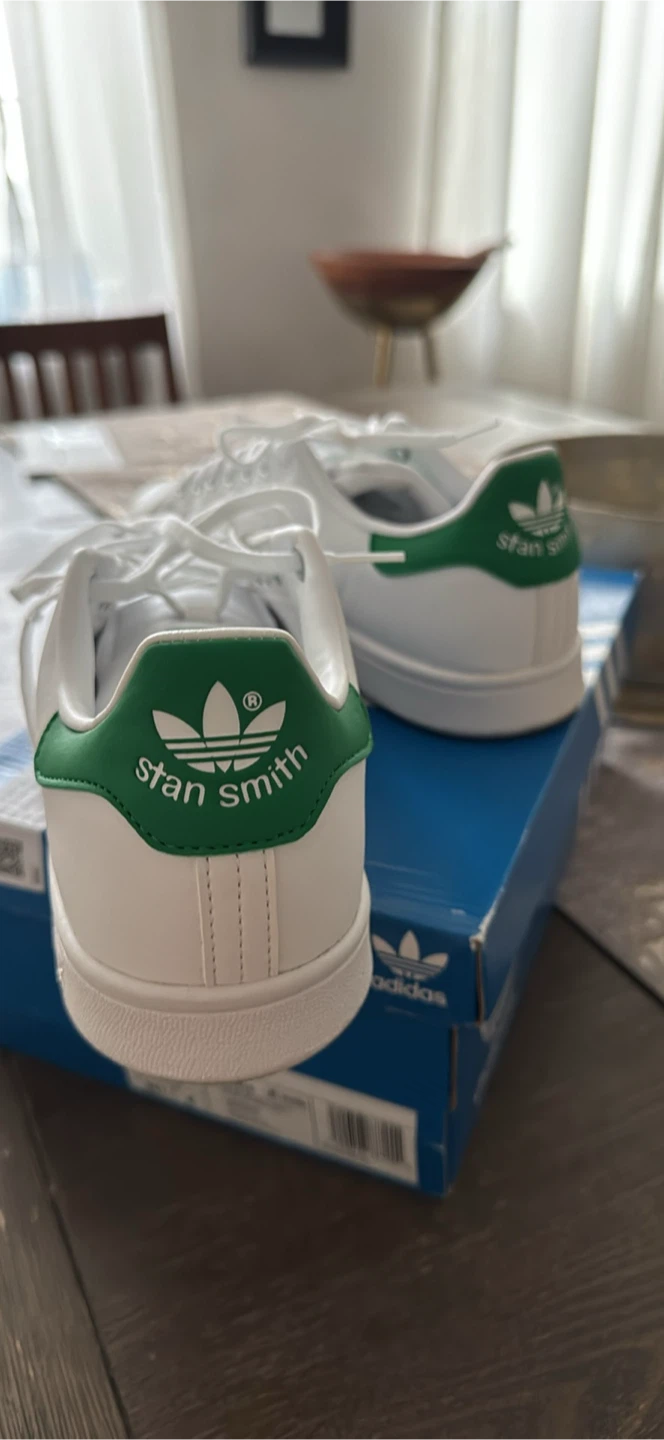 Adidas Stan Smith J White/Green Size 6.5 Youth - photo 2