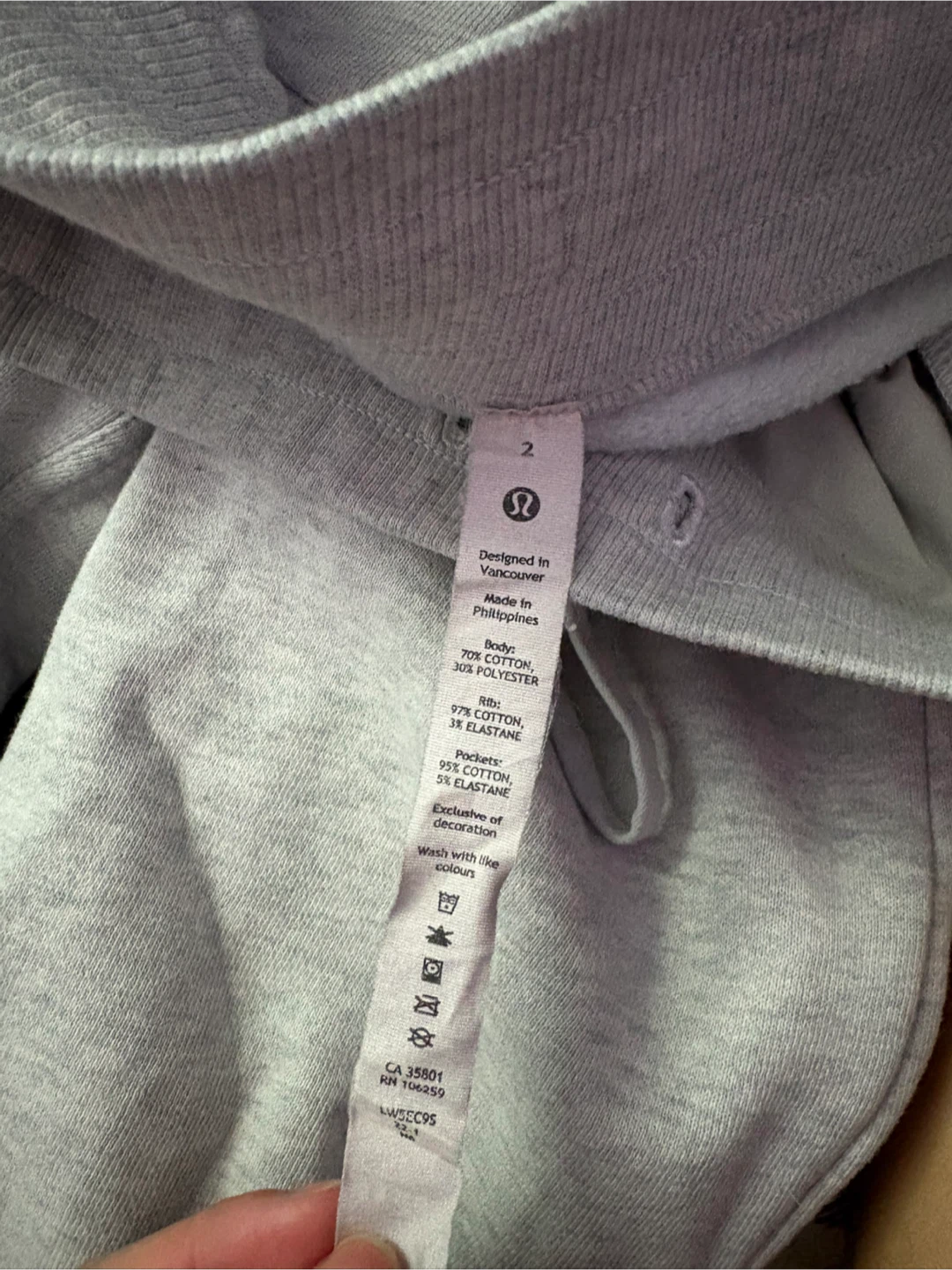 Lululemon Grey Scuba Jogger - Size 2