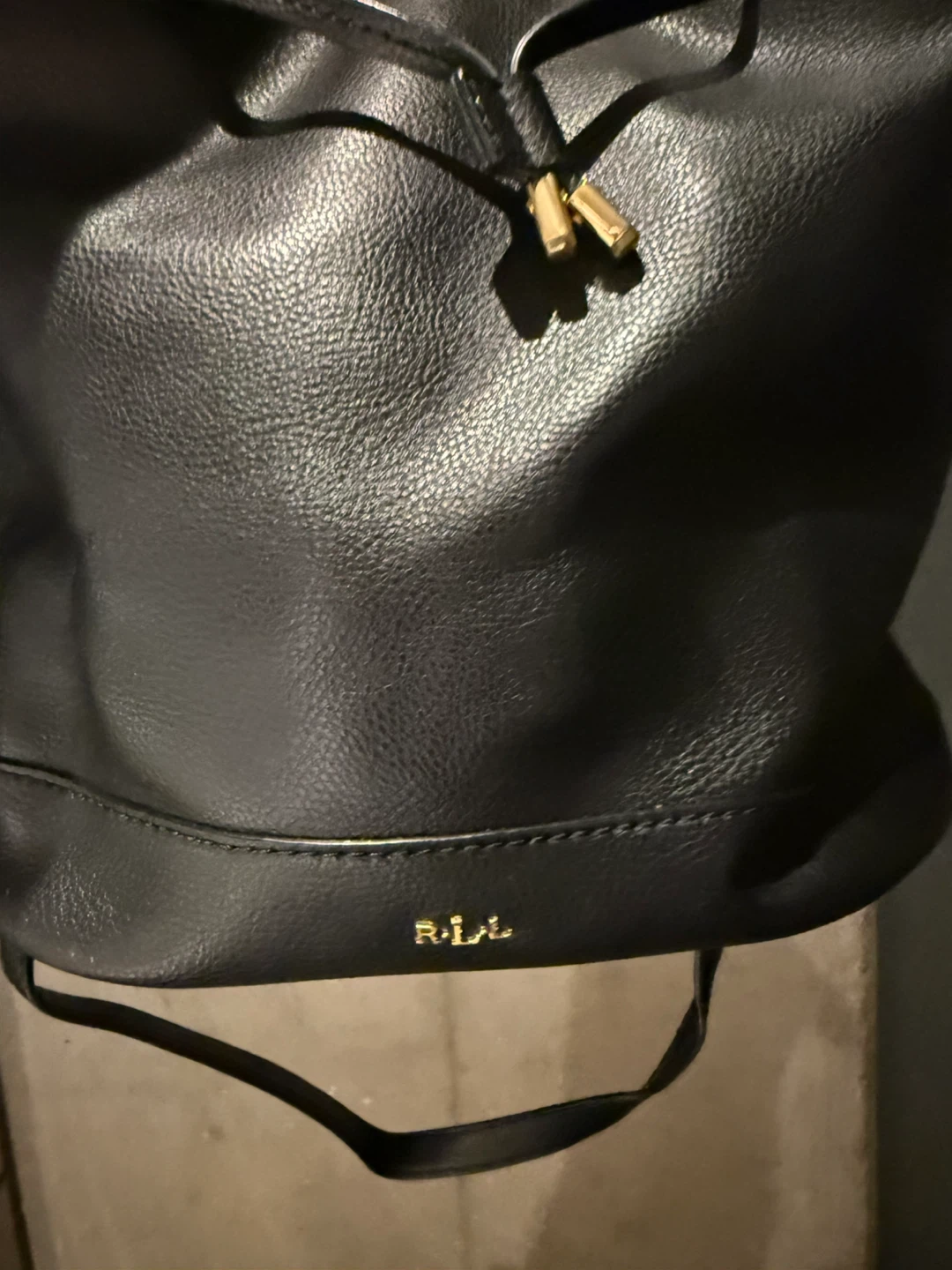 Ralph Lauren Black Leather Bucket Bag - photo 2