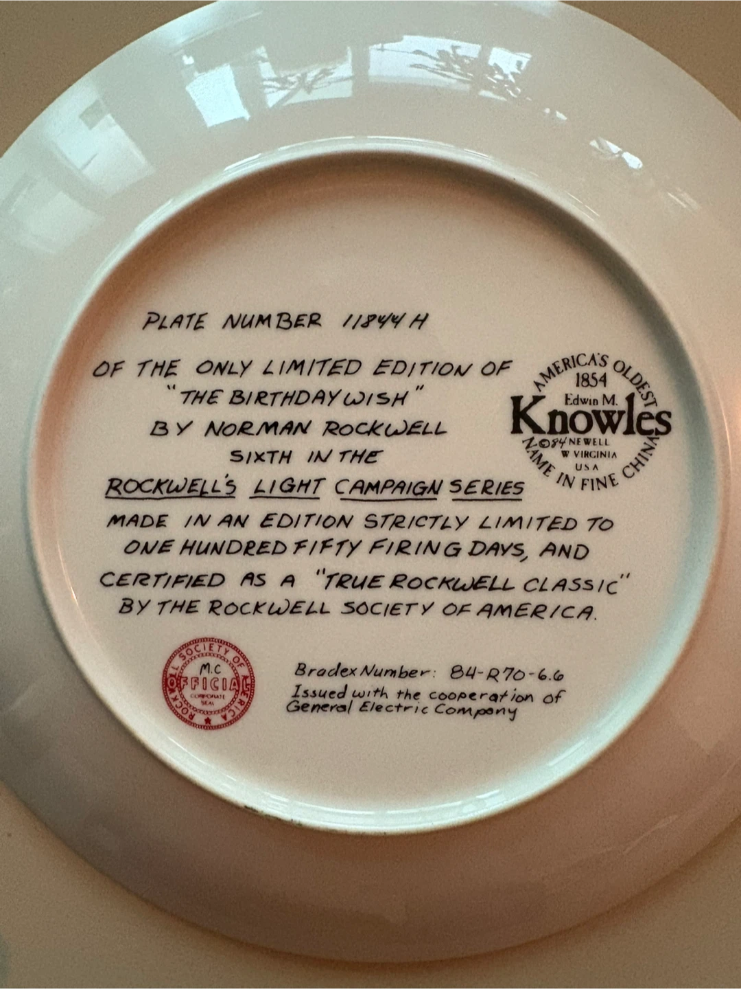 Norman Rockwell Knowles Collector Plates - photo 4