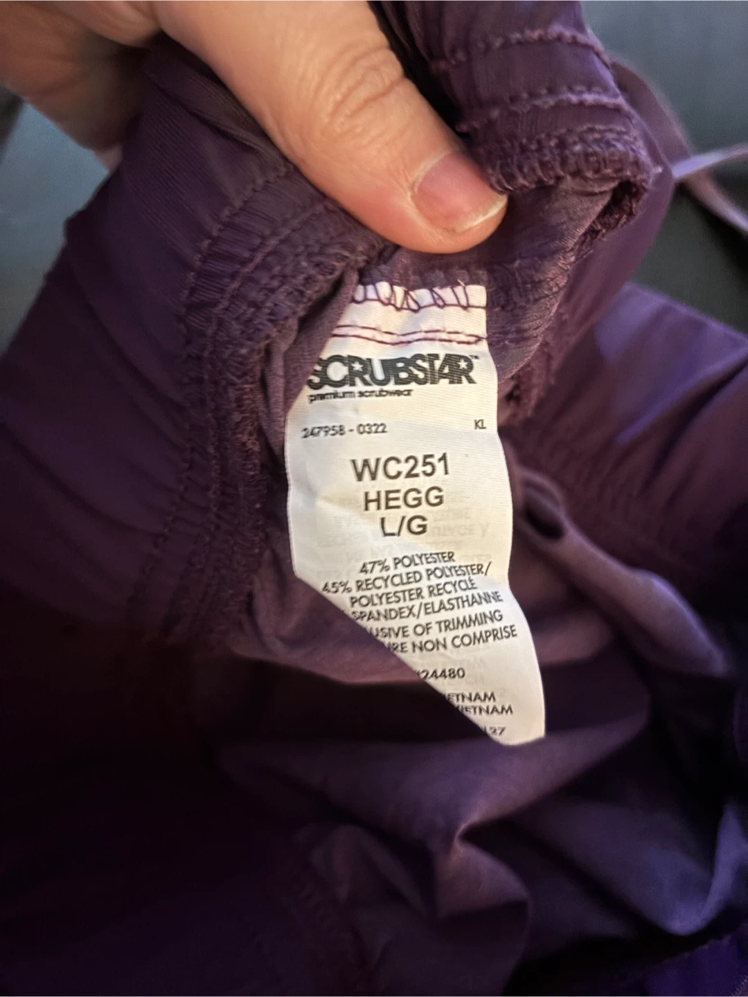 Scrubstar Purple Scrub Pants - Size L - photo 3