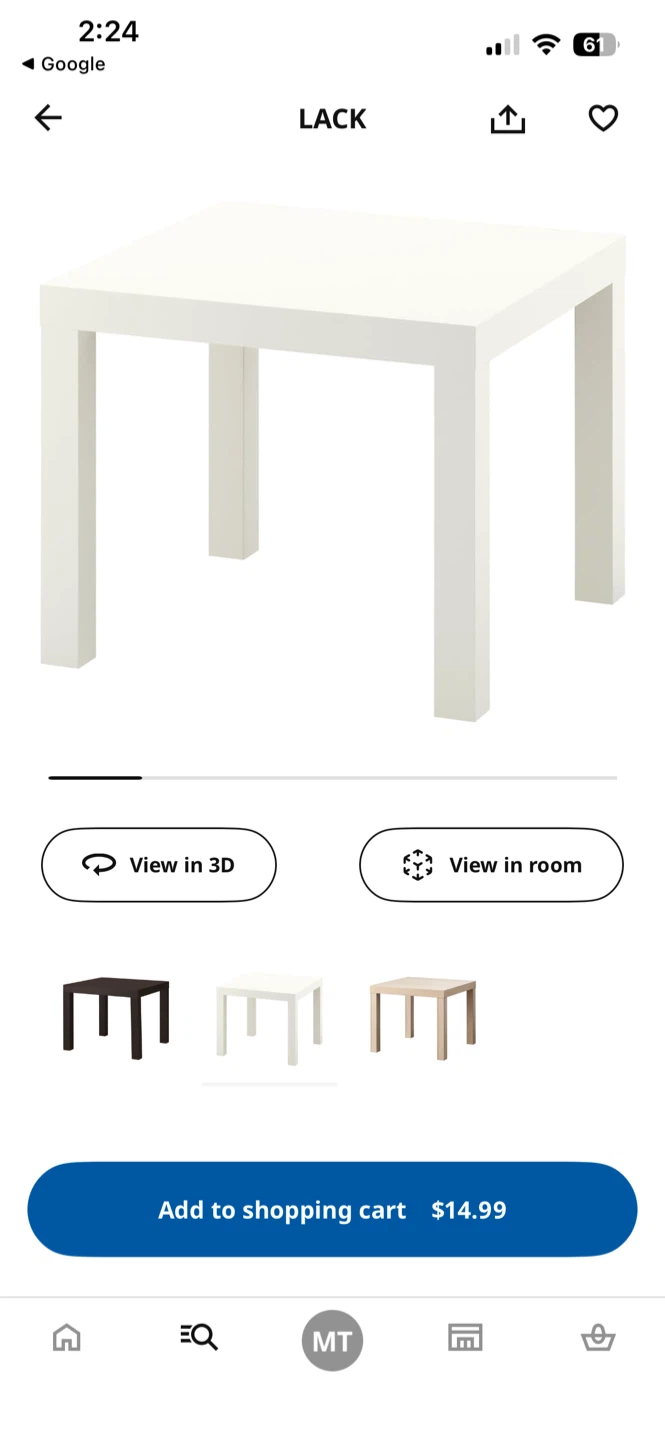 IKEA Lack White Side Table
