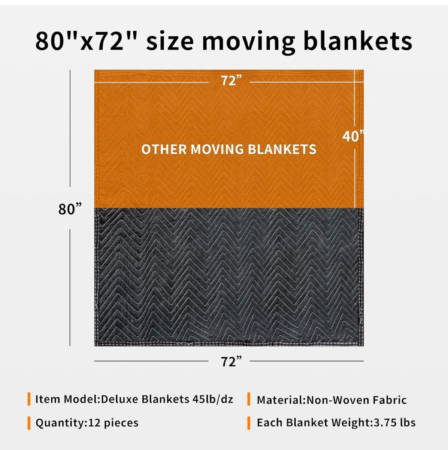 Journey Deluxe Moving Blankets 80" x 72" - photo 3