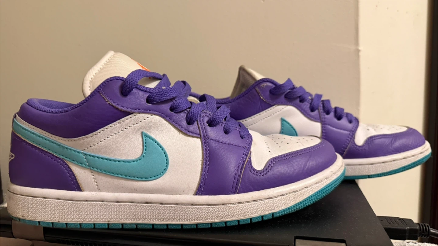 Nike Air Jordan 1 Low Purple/Aqua Size 8