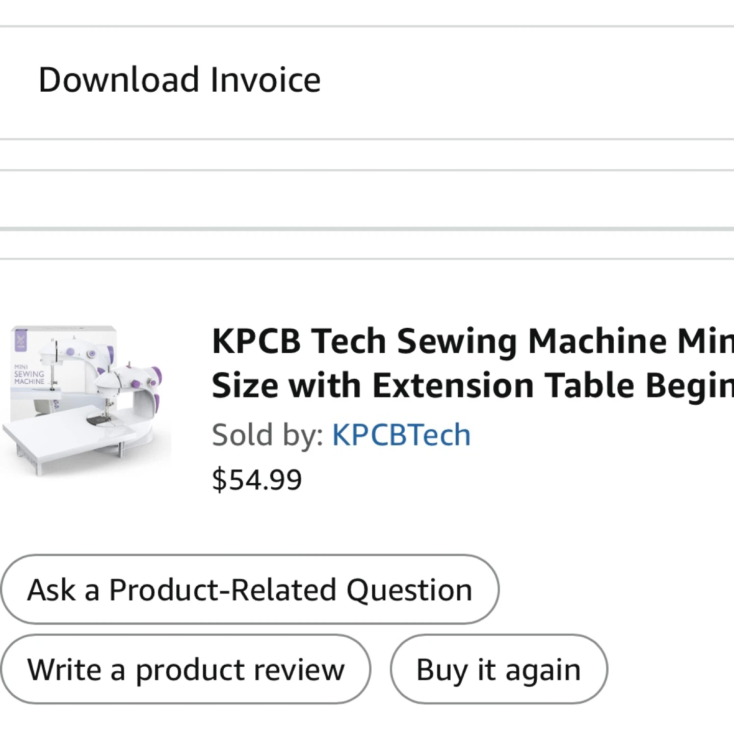 KPCB Tech Mini Sewing Machine with Extension Table - photo 4