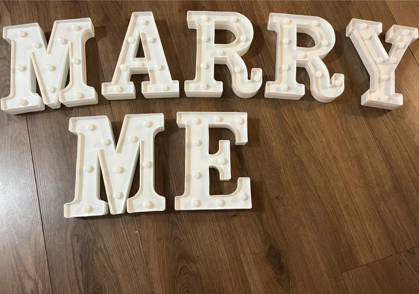 "Marry Me" Light Up Letters